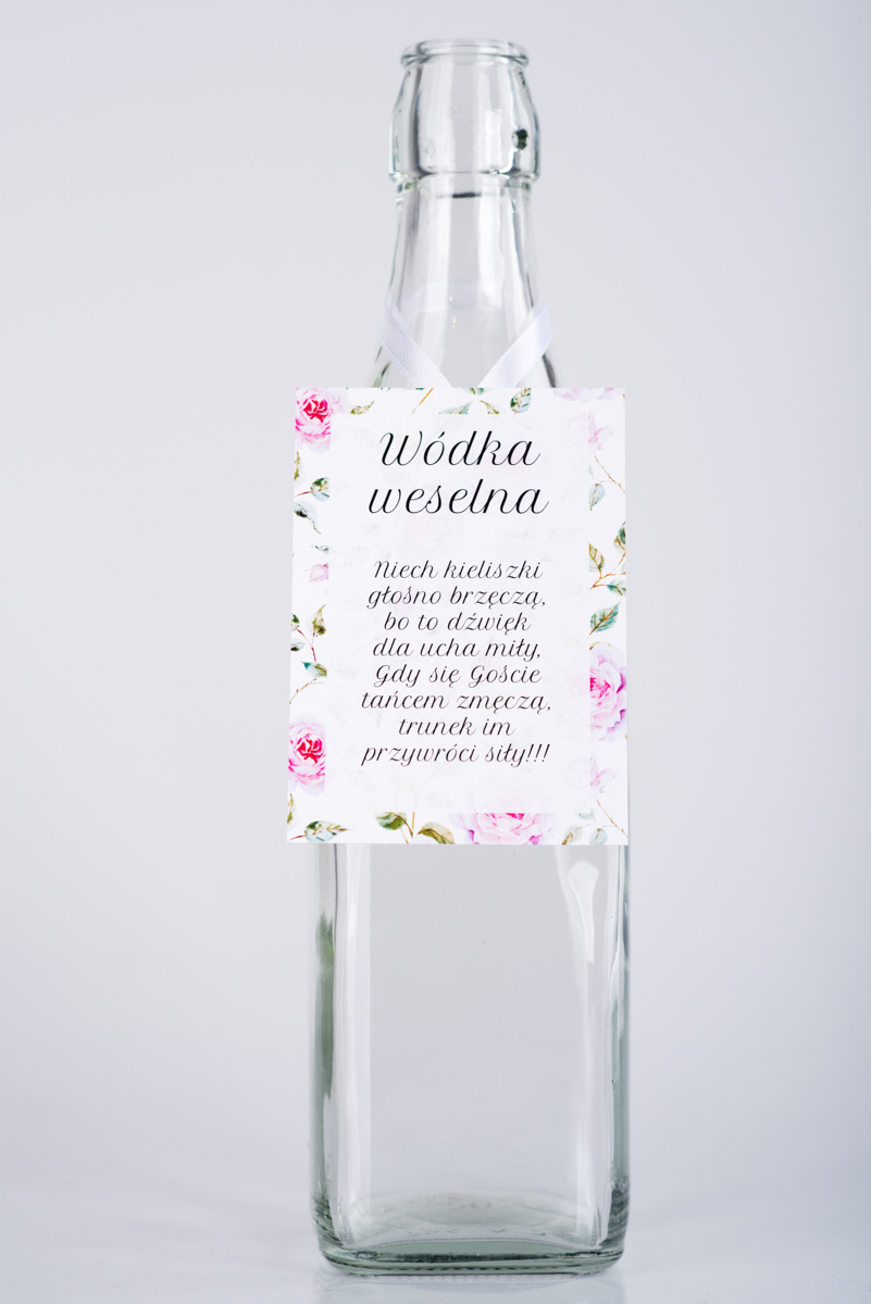 Dodatki ślubne Zawieszka na alkohol do zaproszeń Kwiaty: Róże