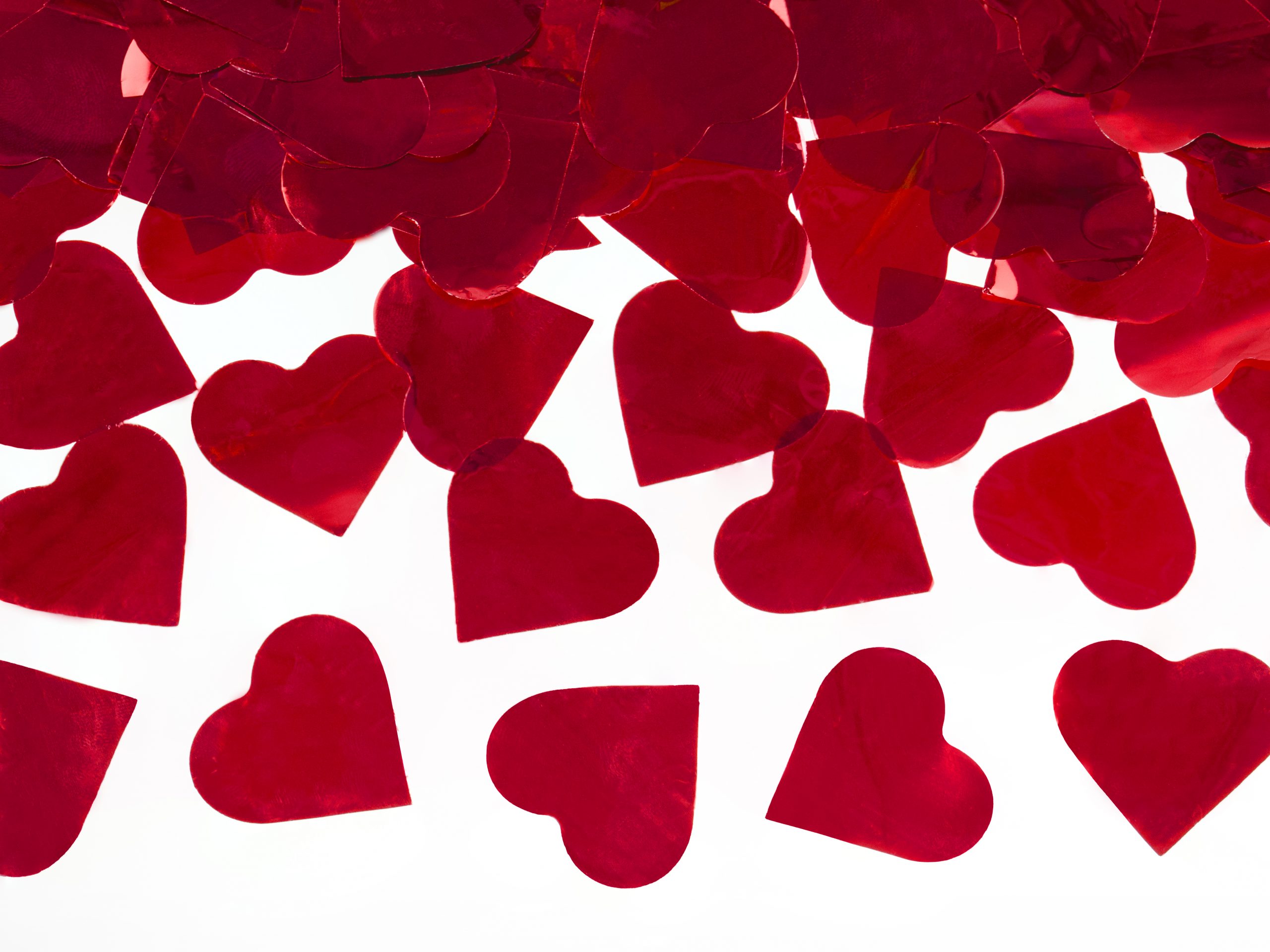 Dekoracje sali weselnej Strzelające konfetti - Czerwone serca