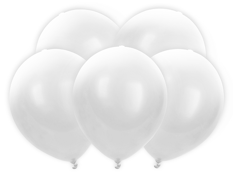 Dekoracje sali weselnej Balony Led 30cm, biały (1 op. / 5 szt.)