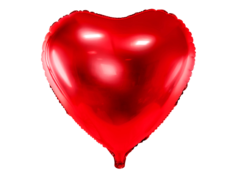 Dekoracje sali weselnej Balon foliowy Serce, 61cm, czerwony