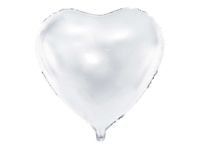Dekoracje sali weselnej Balon foliowy Serce, 61cm, biały