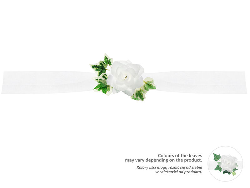 Dekoracje sali weselnej Girlanda z tiulu, biały, 1,70m