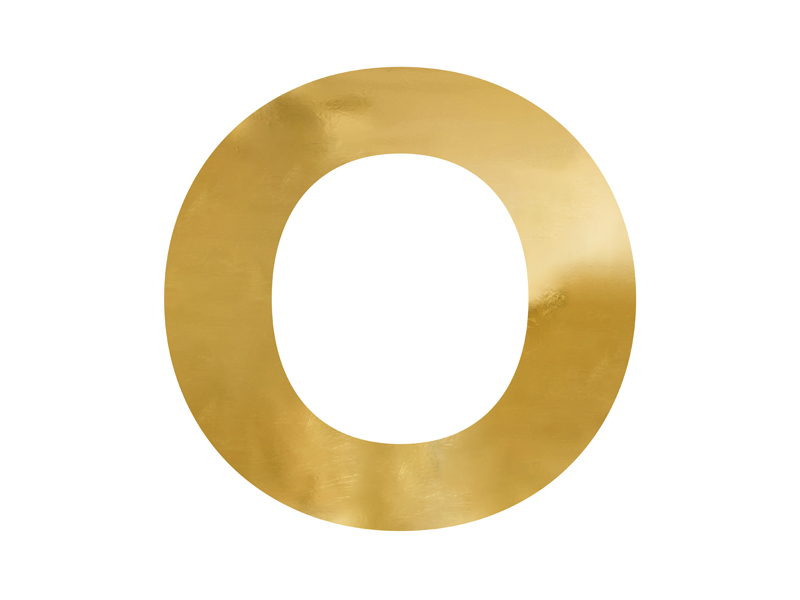 Dekoracje sali weselnej Litera lustrzana ''O'', złoty, 62x61 cm