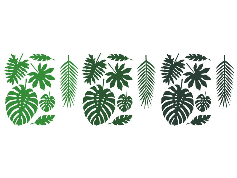 Dekoracje sali weselnej Dekoracje Aloha - Liście tropikalne, mix (1 op. / 21 szt.)