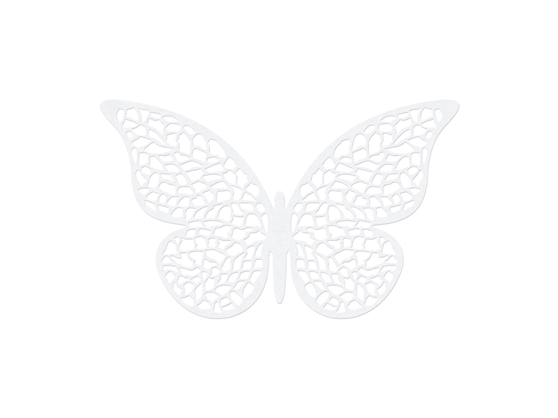 Dekoracje sali weselnej Dekoracje papierowe Motyl, 8 x 5cm (1 op. / 10 szt.)